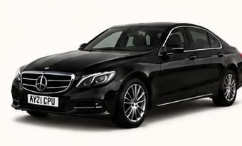 Black saloon car for planned business taxi journeys